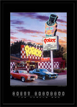 Load image into Gallery viewer, Chevy Showdown at Porky's Diner by Electric Art Gallery