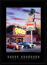 Load image into Gallery viewer, Chevy Showdown at Porky's Diner by Electric Art Gallery