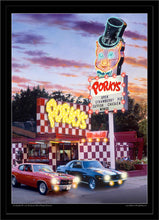 Load image into Gallery viewer, Chevy Showdown at Porky's Diner by Electric Art Gallery