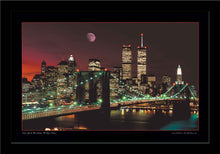 Load image into Gallery viewer, New York Brooklyn Bridge Moon by Electric Art Gallery