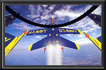 Load image into Gallery viewer, Navy Blue Angels LED Picture by Electric Art Gallery