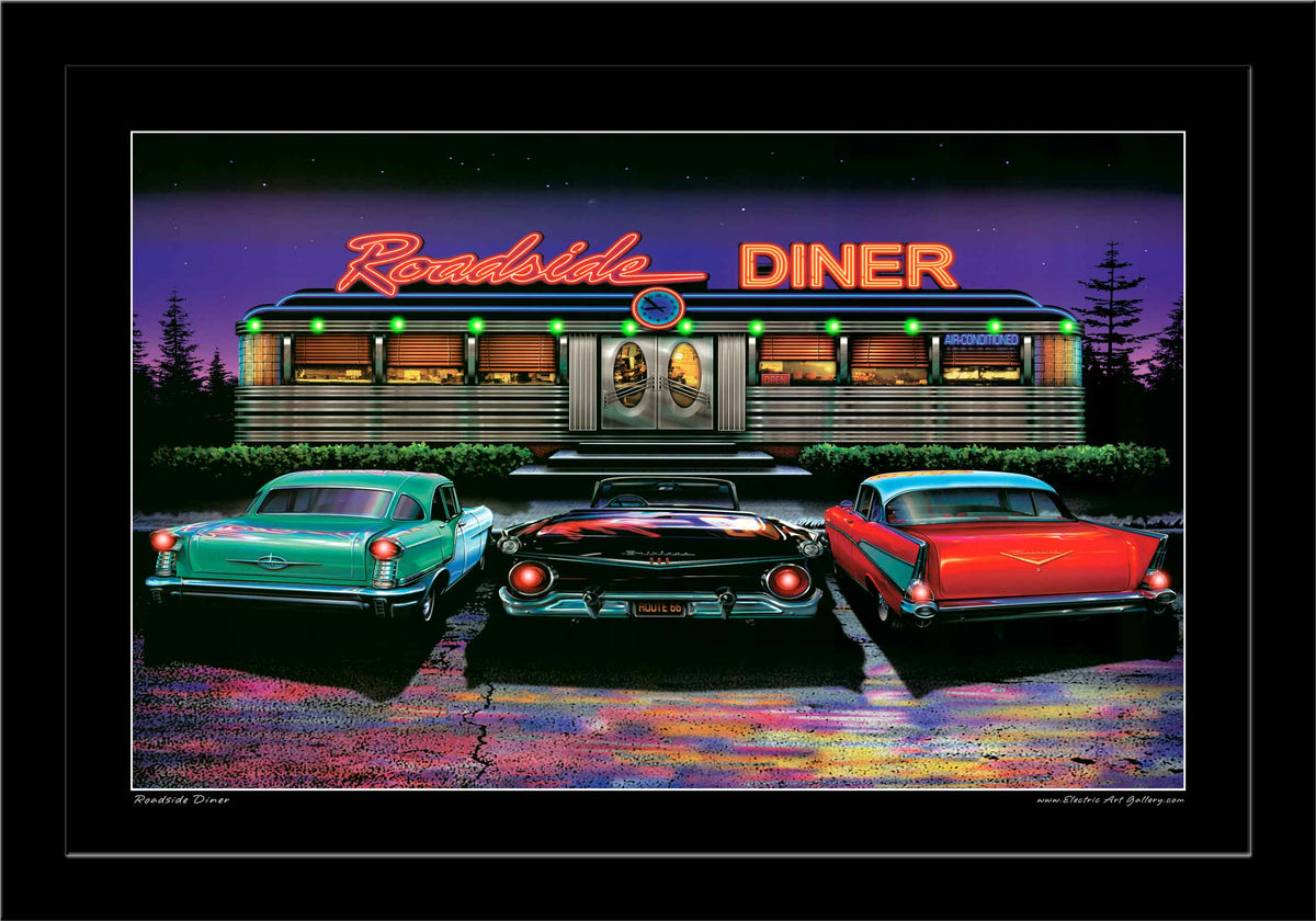 LED ライティング ポスターROAD SIDE of AMERICA Roadside-Diner_mini_frame-