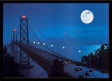 Load image into Gallery viewer, San Francisco Moon Skyline by Electric Art Gallery