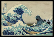 Load image into Gallery viewer, Godzilla vs the Great Wave Poster