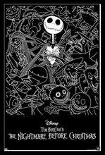 Load image into Gallery viewer, The Nightmare Before Christmas Tim Burton Black & White Poster