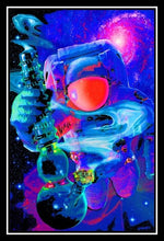Load image into Gallery viewer, Spaced Out Blacklight - Flocked Blacklight Poster