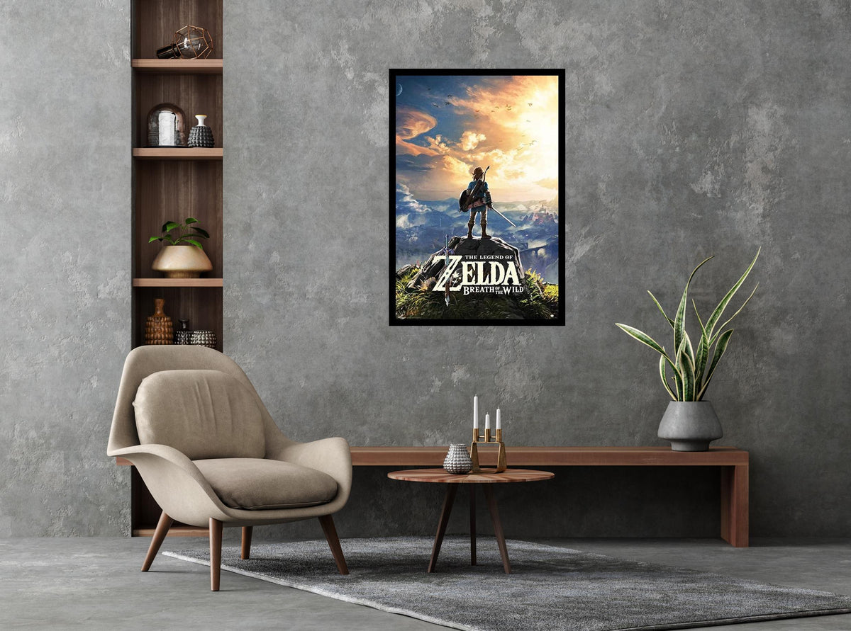 Poster Zelda Breath of the Wild - Hyrule Scene Landscape, Wall Art, Gifts  & Merchandise