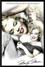Load image into Gallery viewer, Marilyn Monroe - Rules Poster - Black