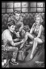 Load image into Gallery viewer, Audrey Marilyn Dean Tattoo Poster - Black