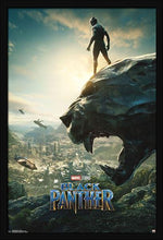 Load image into Gallery viewer, Black Panther, Superhero, Marvel, Wakanda, Framed, Black Frame