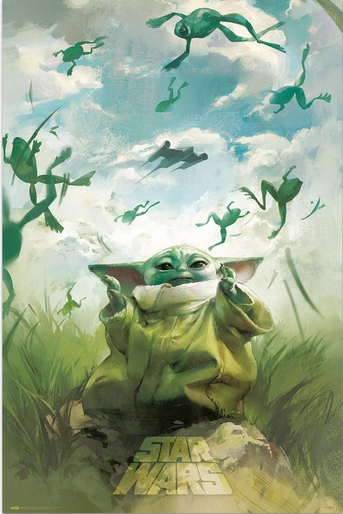 Star Wars - Grogu Frogs Poster