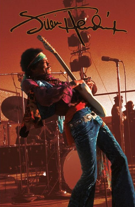 Jimi Hendrix On Stage Poster