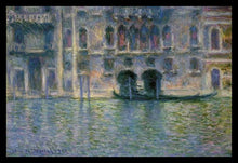 Load image into Gallery viewer, Claude Monet Venice Palazzo Dario Poster - Poster of Claude impressionist painting of The historic building Venice, Italy called the Palazzo Dario. Monet was a famous French painter known for his impressionist style Poster
