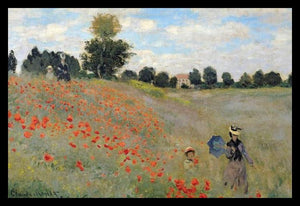 Monet In The Field Poster