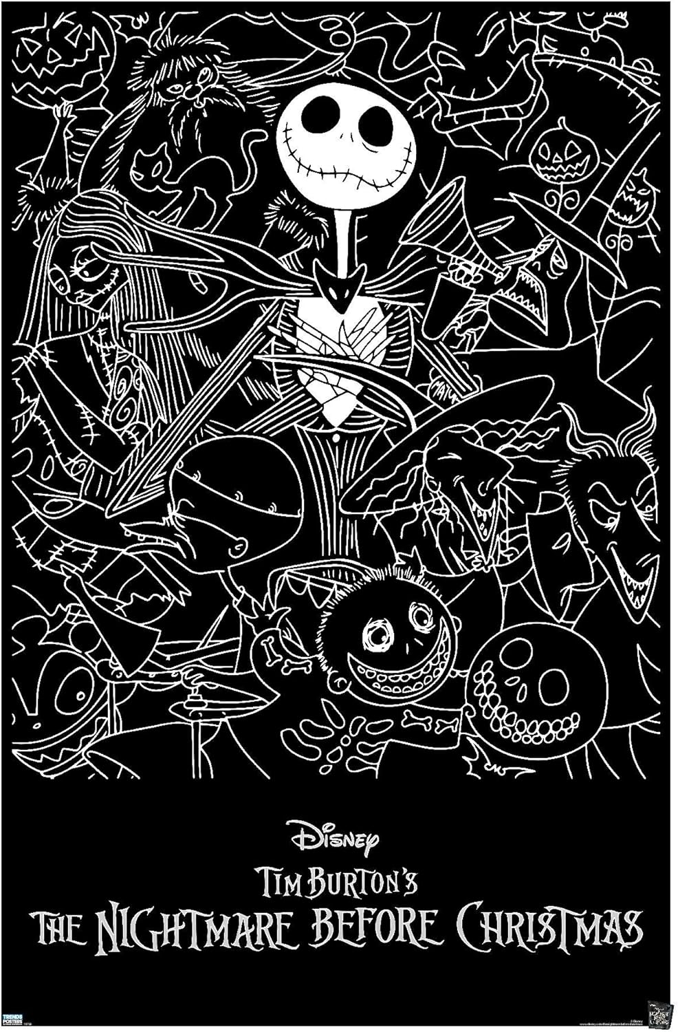 The Nightmare Before Christmas Tim Burton Black & White Poster – Poster Shoppe the-nightmare-before-christmas-tim-burton-black-white-poster-poster-shoppe