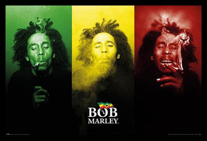 Bob Marley - Smoke x3 Poster