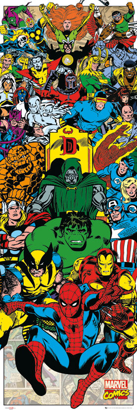 Marvel Characters Door Poster