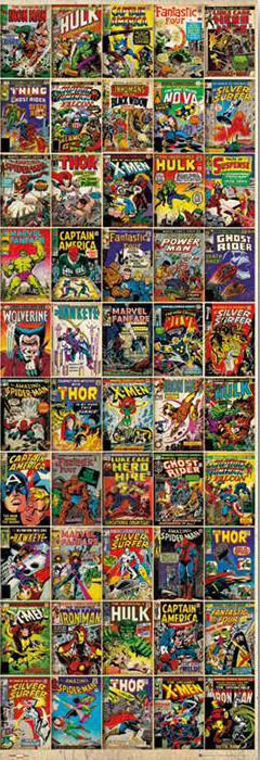 Marvel - Covers Door Poster