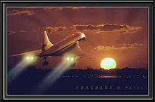 Load image into Gallery viewer, Concorde Supersonic landing in Paris by Electric Art Gallery
