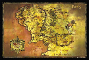 Lord of the Rings Map Poster