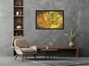 Lord of the Rings Map Poster