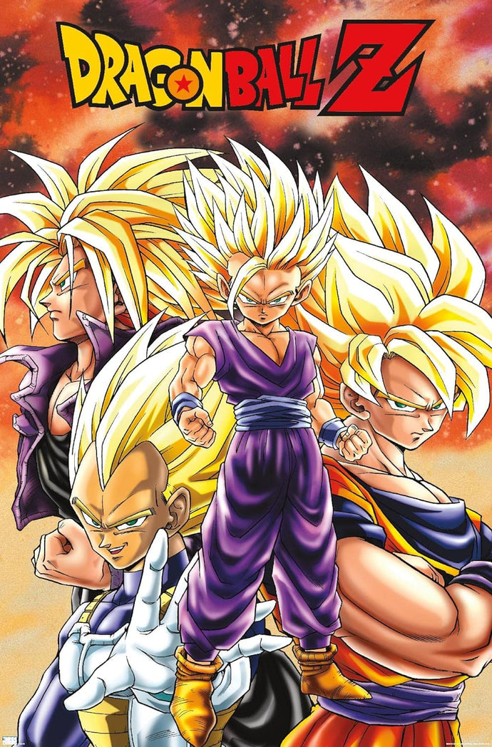 Dragon Ball Z Saiyans Anime Poster