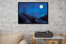 Load image into Gallery viewer, San Francisco Moon Skyline by Electric Art Gallery
