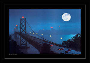 San Francisco Moon Skyline by Electric Art Gallery