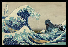 Load image into Gallery viewer, Godzilla vs the Great Wave Poster
