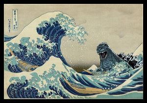 Godzilla vs the Great Wave Poster