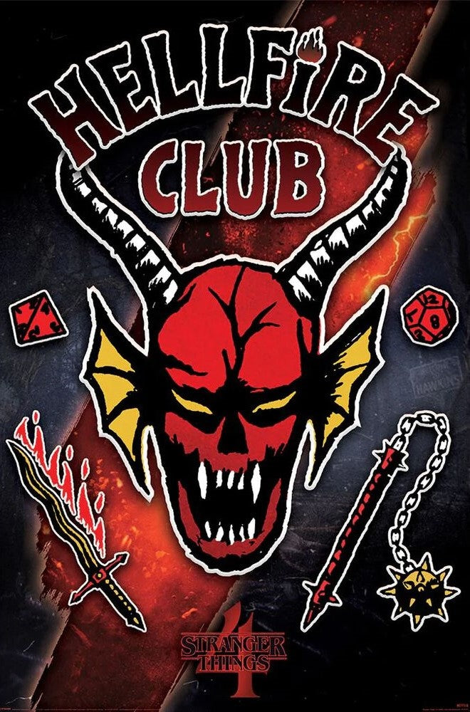 Stranger Things Hellfire Club - Color Poster