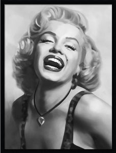 Marilyn Monroe Black and White Poster