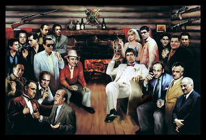 Movie Mobster Meeting - Goodfellas, Godfather, Sopranos, Scarface Poster