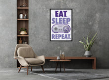Load image into Gallery viewer, Nintendo Eat Sleep.... - Game Repeat! Poster

