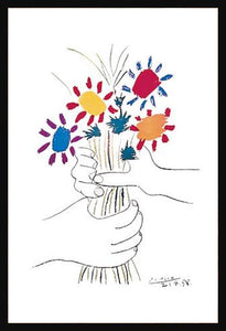 Picasso Petite Fleurs - Hand With Flowers Poster