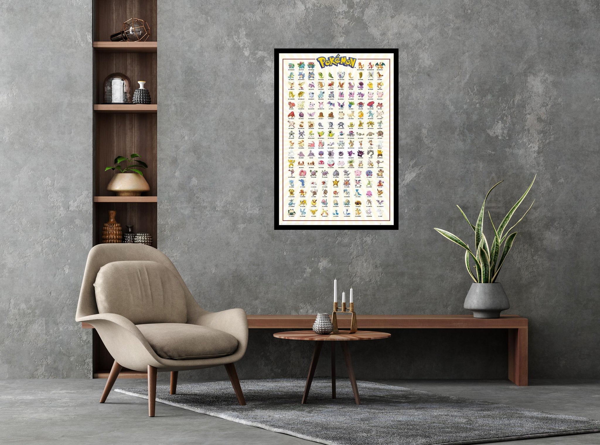 Pokemon - TV Show/Gaming Poster/Print (Kanto 151 - All 151 Pokemons) (Size:  24 inches x 36 inches) (Black Poster Hanger) : : Home & Kitchen