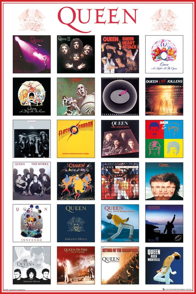 Queen Album Covers Poster