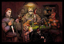 Load image into Gallery viewer, Slashers Playing Poker Poster
