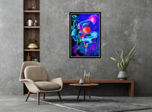 Load image into Gallery viewer, Spaced Out Blacklight - Flocked Blacklight Poster
