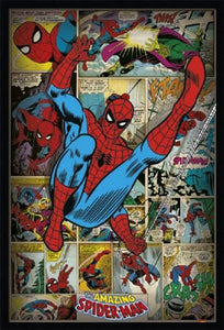 Spiderman Comic Retro Poster