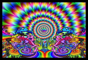 Trippy Hippie Fractal Poster