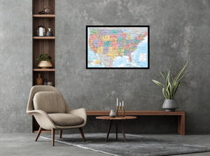 Map of the USA Poster