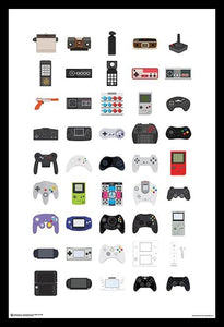 Video Game Controllers Poster