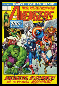 Avengers 100th Issue Poster - Black