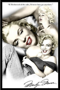 Marilyn Monroe - Rules Poster - Black
