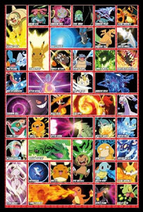 Pokemon - Moves Poster - Black