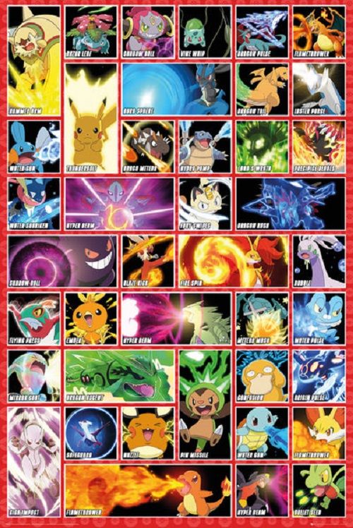 Pokemon - Moves Poster - Rolled