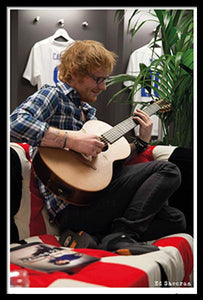 Ed Sheeran Guitar Poster - Black
