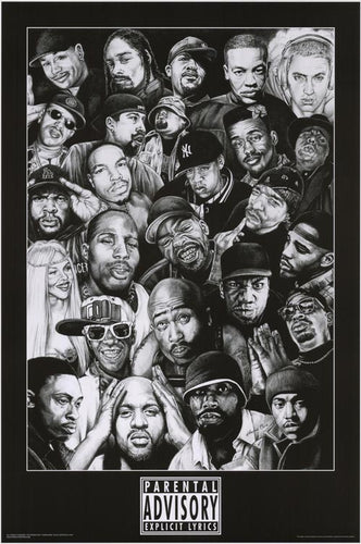Rap Stars (B&W) - Parental Advisory
