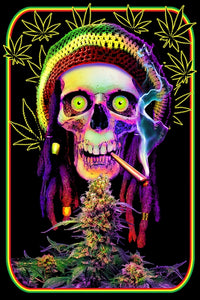 Grateful Dreads Blacklight - Flocked Blacklight Poster